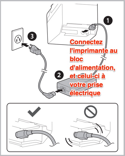 Installation de l'Epson TM-T20IV