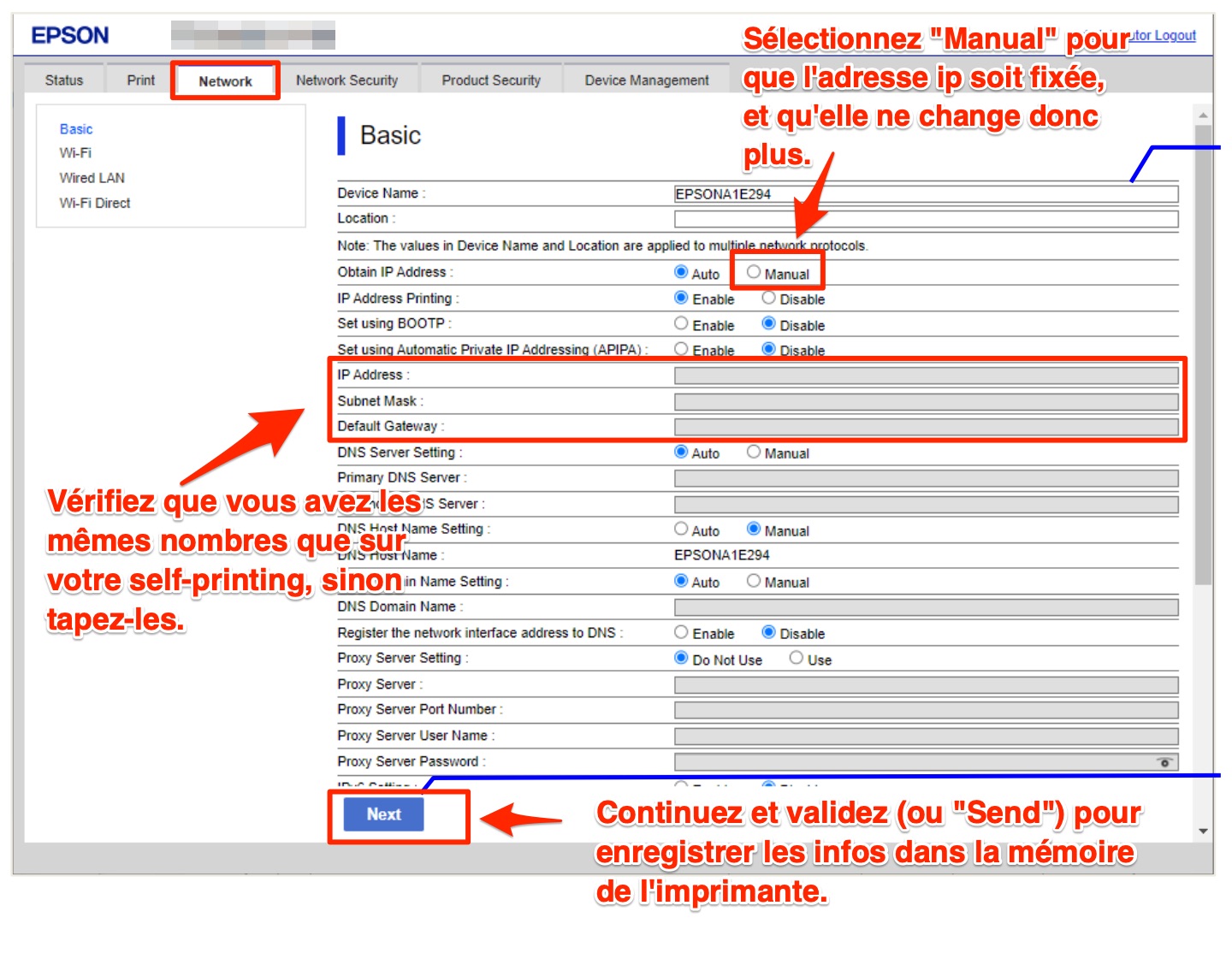 Installation de l'Epson TM-T20IV