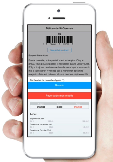 app client sur iPhone