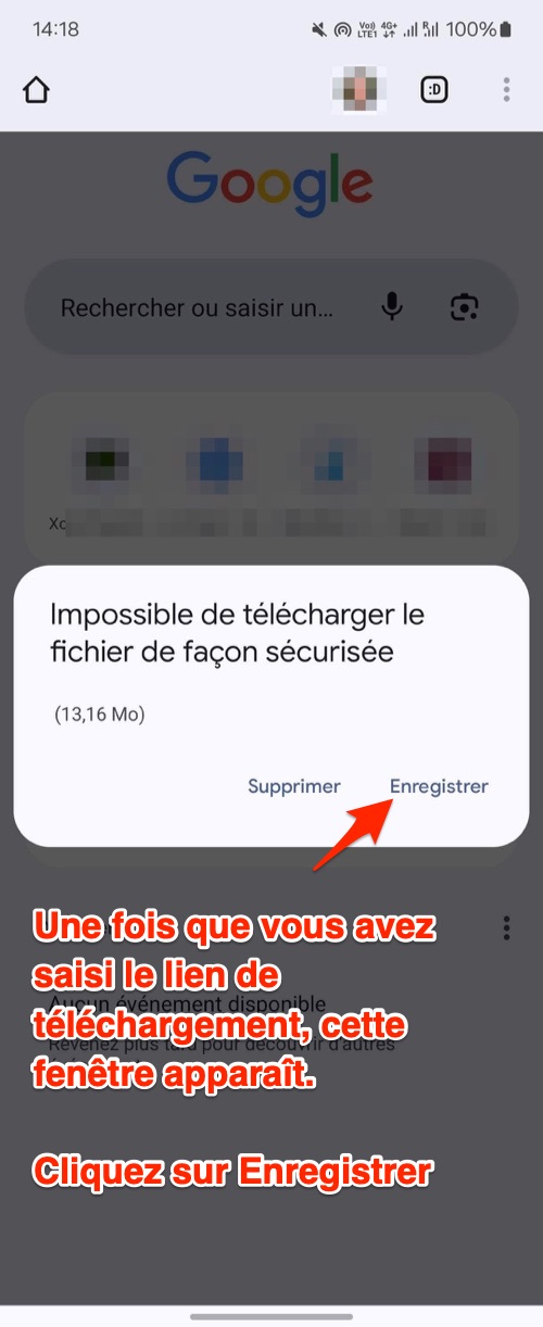 Installation de l'application Android