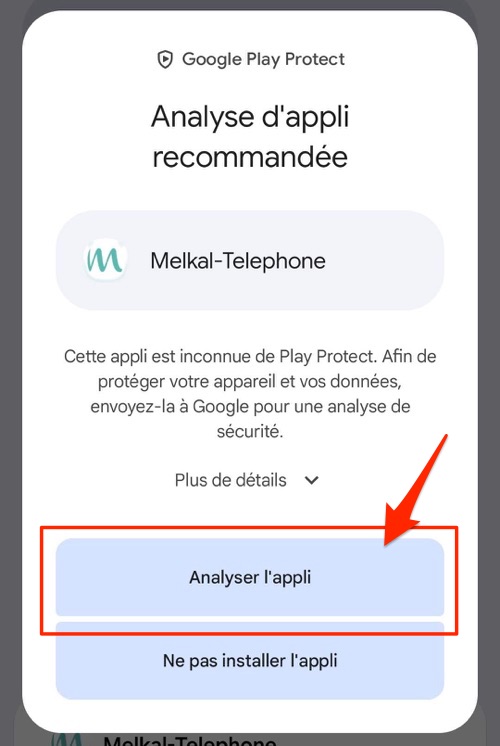 Installation de l'application Android