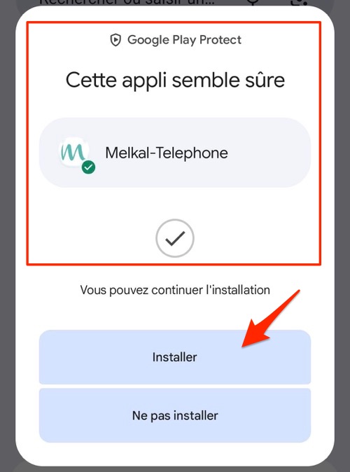 Installation de l'application Android