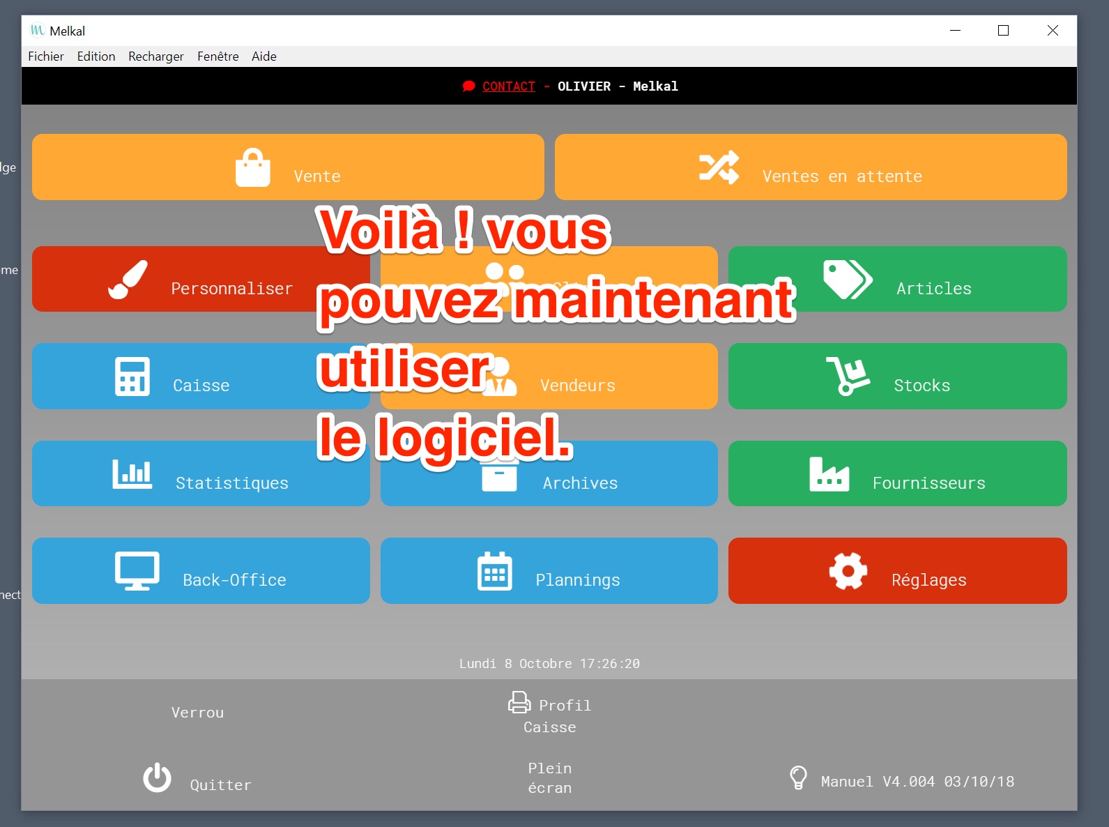 Installation de l'application Windows
